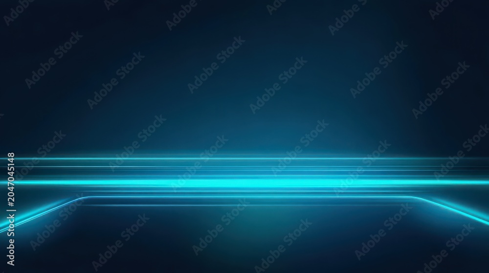 Obraz premium Futuristic Blue Light Background with Smooth Gradient Effect