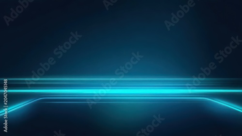 Futuristic Blue Light Background with Smooth Gradient Effect