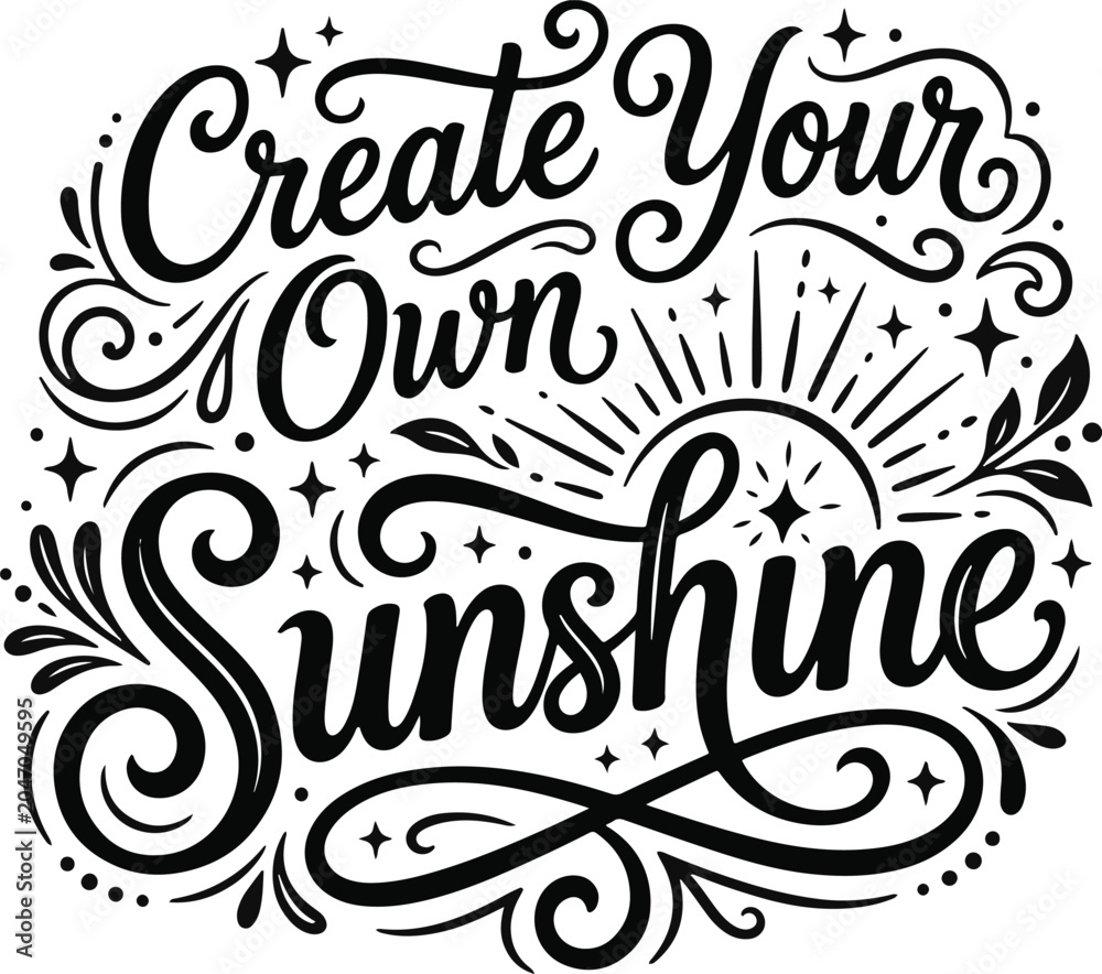 Fototapeta premium Inspirational quote typography art design, editable vector