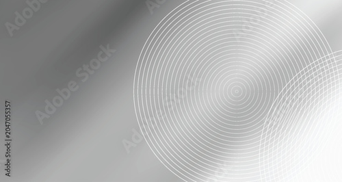 Cuadro en lienzo Abstract Gray and White Circular Pattern Background.