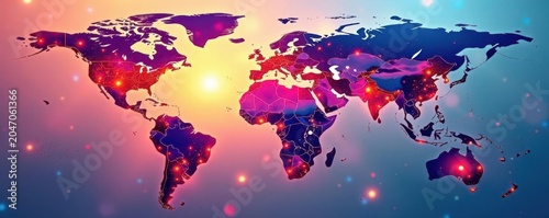 Abstract global presentation design, world map concept, multipurpose flyer , template, multipurpose, world map