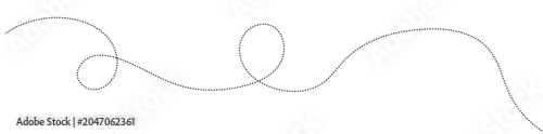 Photography Curved Dashed Journey Path