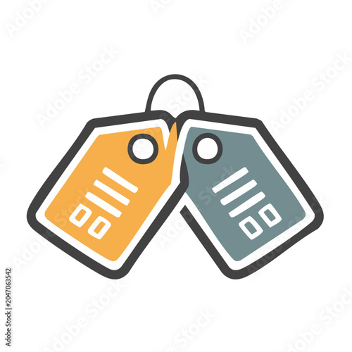 Two flat design price tags