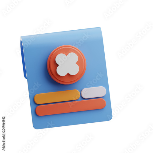 Detailed 3D model of a playful puzzle block for educational content and toy design visualization.
