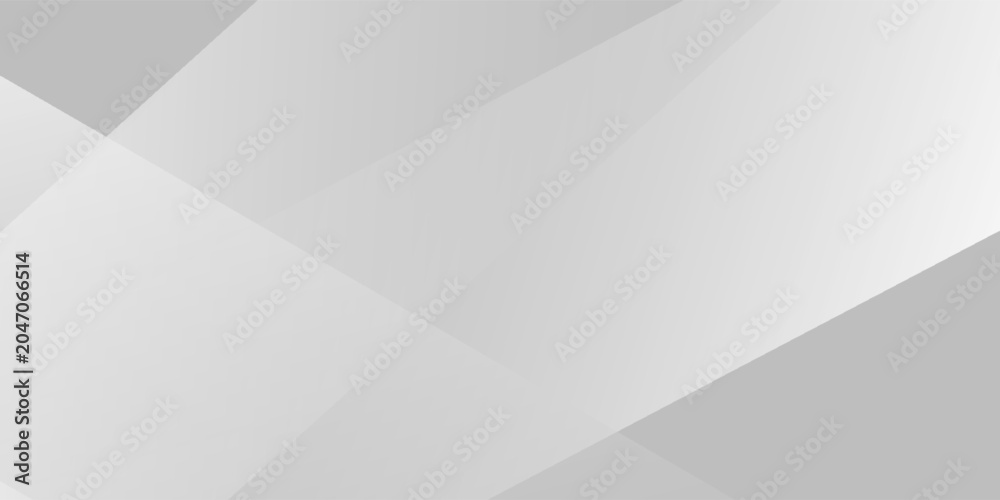 Fototapeta premium Picture White abstract gradient background with triangular decoration on the sides. grey