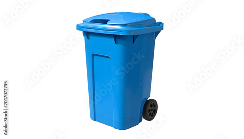 Принти на полотні blue trash can isolated, blue garbage bin, blue trash can, blue dust bin