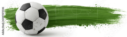Soccer Ball and Field: A cl...