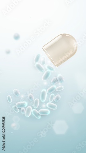 Probiotic capsule releasing beneficial bacteria