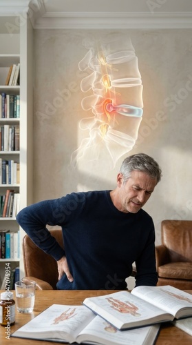 Spinal affliction manifestation: complex disorder, acute pain, chronic ache, degenerative disease, nerve compression, orthopedic concern, neurological impact, lumbar discomfort.