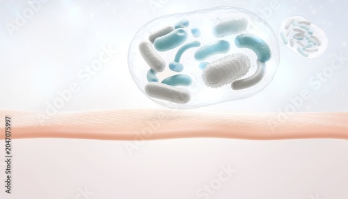 Skin microbiome bacteria on healthy skin surface