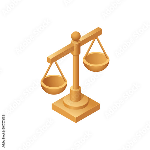Golden Balance Scale Symbolizing Justice, Fairness, and Ethical Decisions