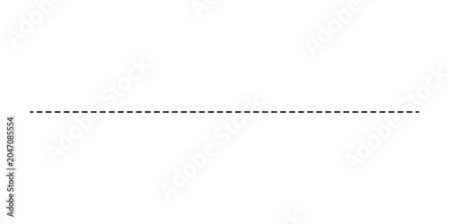 Isolated horizontal dotted line on transparent background