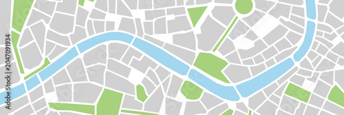 SIMPLE PLAN SCHEME OF A CITY MAP WITH CADASTRAL LAND PARCEL, CADASTRE INFORMATION, VACANT PLOT, AND ROAD MAP