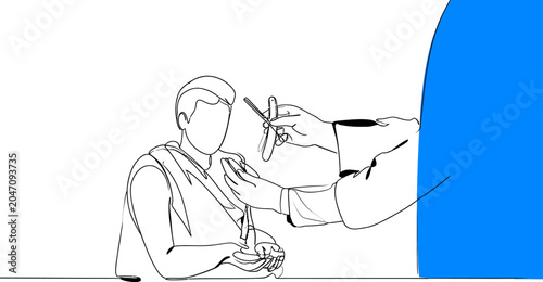 Bild auf Leinwand Tahalul hair cutting ritual with scissors for final step of islamic hajj pilgrim