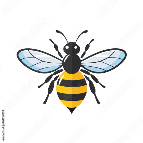 Flat design bee icon