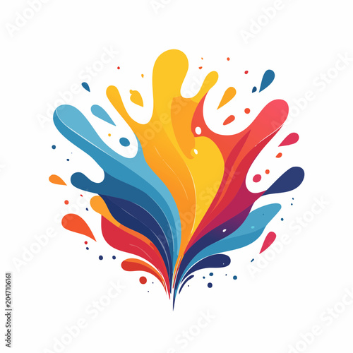 Colorful Abstract Splash of Paint