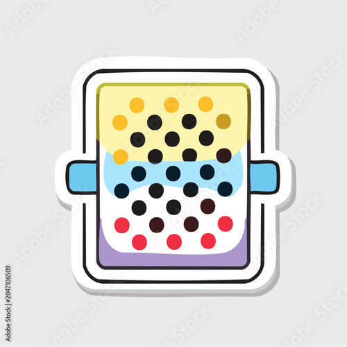 Stylized Illustration of Boba Tea