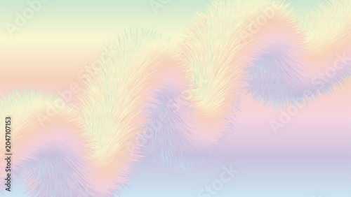 Pastel Rainbow Fur Wave Abstract Background