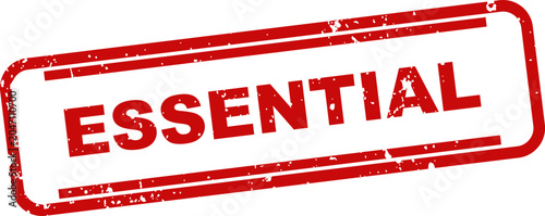 Bild auf Leinwand Essential stamp graphic red ink rectangle seal for important notices and critica