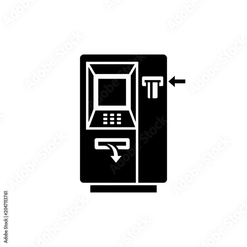 ATM Machine Icon — Banking and Cash Withdrawal Symbol