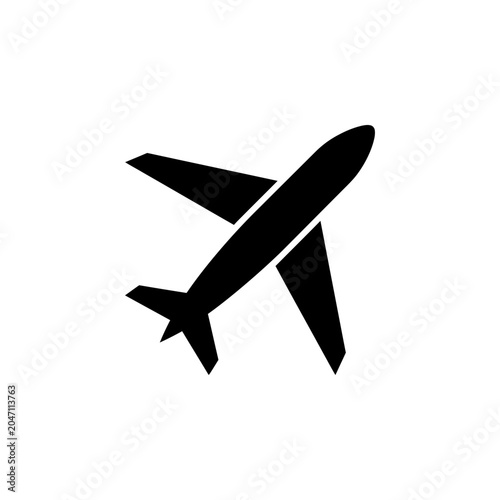 Airplane Icon — Flight and Travel Symbol