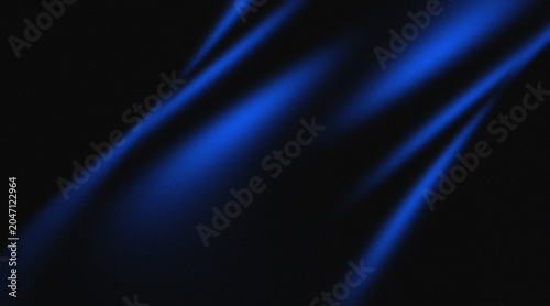 Abstract Blue Light Rays Background with Grainy Noise Texture