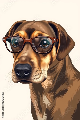 dog with glasses