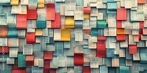 Colorful Books Wall Art with Bright Red Blue Yellow and Green Pages in Artistic Display