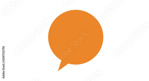 Orange speech bubble icon on white background