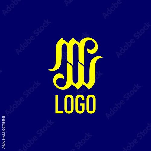 LETTER M MM MW MSS LOGO VECTOR