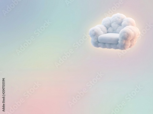Emotional Wellness and Self Care Campaign, Mental Health Day Awareness Minimal Cloud Chair Concept, Mental Health Day Awareness Calm Mind Illustration, Mental Health Day Awareness Emotional Wellness 