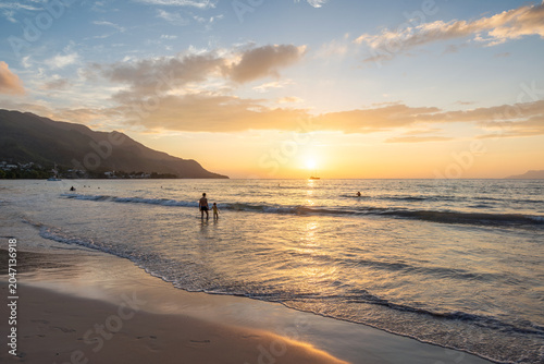 Sunset at Beau Vallon Beach, Mahé, Seychelles