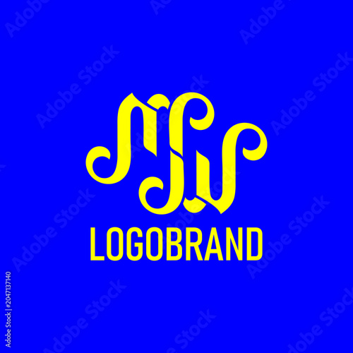 LETTER M MM MW MSS LOGO VECTOR