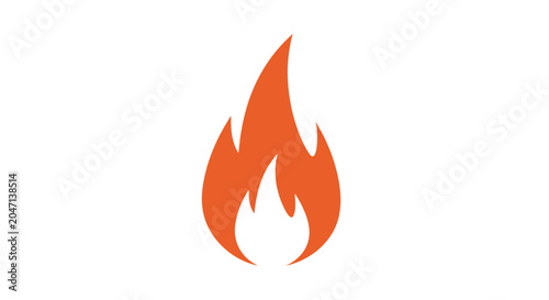 Bilde på lerret Flame icon burning orange fire.