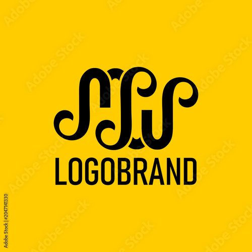 LETTER M MM MW MSS LOGO VECTOR