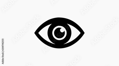A simple, clear black eye icon on a white background.