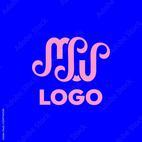 LETTER M MM MW MSS LOGO VECTOR