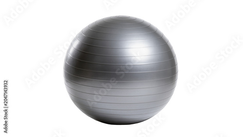 Fotografía Gray exercise ball with horizontal ridges