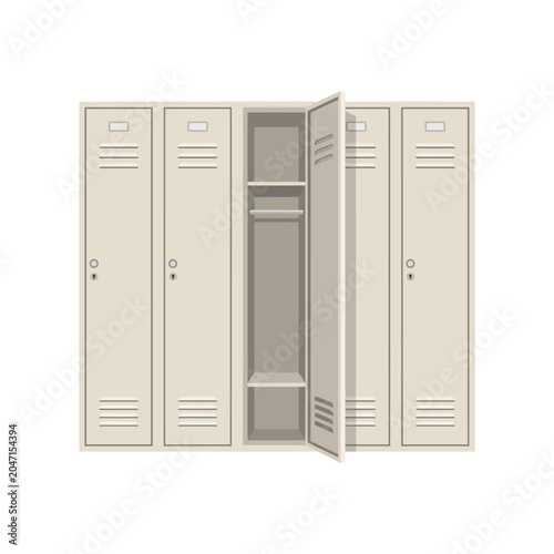 Flat Vector Gym Lockers