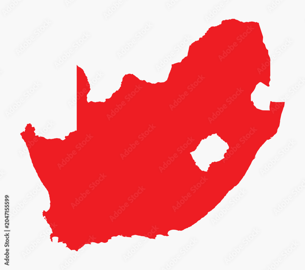 Fototapeta premium Vector graphic artwork suitable for print and web containing flat detailed map of SOUTH AFRICA