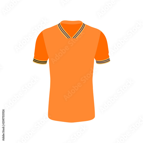 Flat Vector Orange Sports Jersey