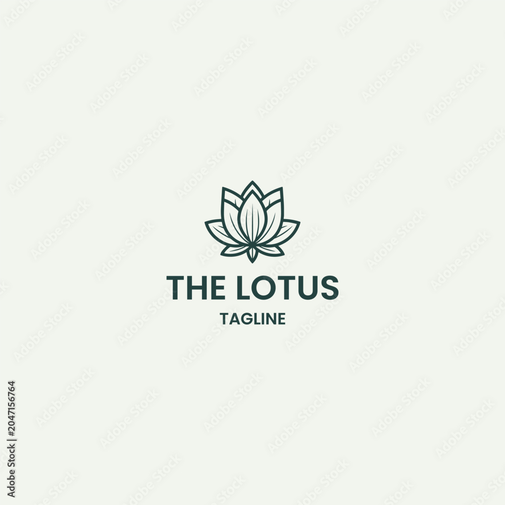 Fototapeta premium Lotus logo template vector illustration design