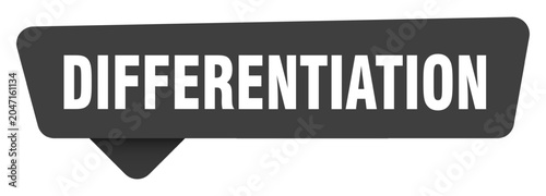 Photos differentiation black sign isolated on transpatent background