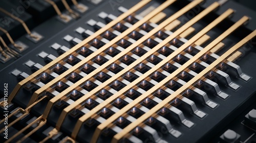 Layered crossbar architecture showing active metal oxide matrix