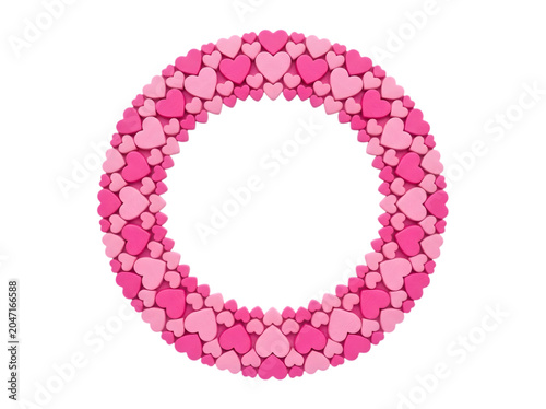 Red Beads Isolated on White Background Decorative Pattern Illustration