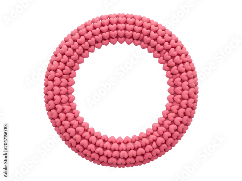 Red Beads Isolated on White Background Decorative Pattern Illustration