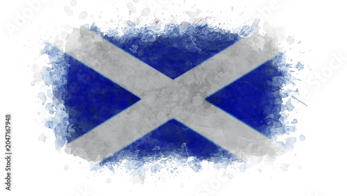 Schilderij op canvas The Scottish flag, St