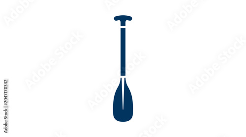 Dark blue single rowing oar.