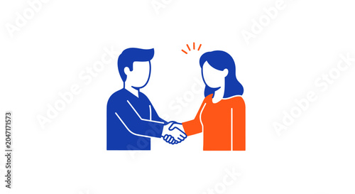 Business People Shaking Hands Agreement.