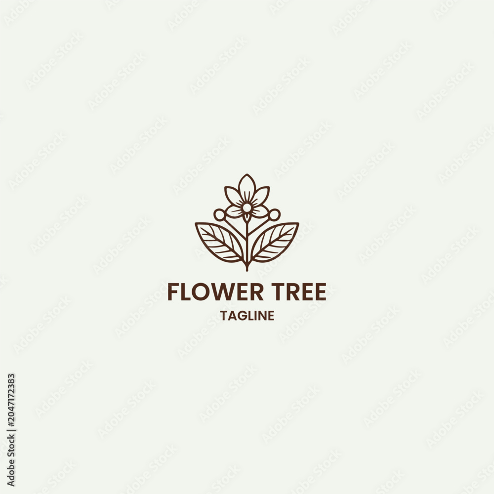 Fototapeta premium Flower tree logo icon design template vector illustration